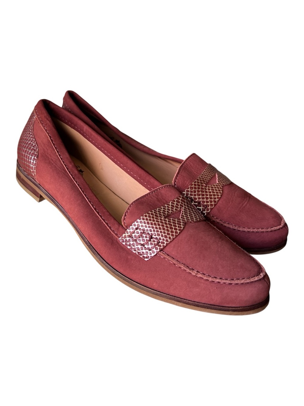 Driver Club USA rust colored driving loafer moccasin shoe size 7.5